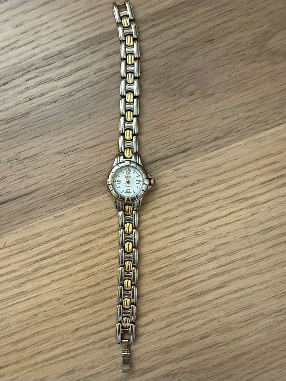 Vintage Polini Dainty Two-Tone Women’s Bracelet Watch — Gold & Silver Accent